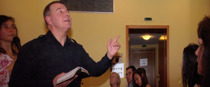pastor James Stanton preaching
